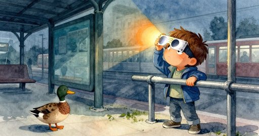 Feather Beside the Departing Bus