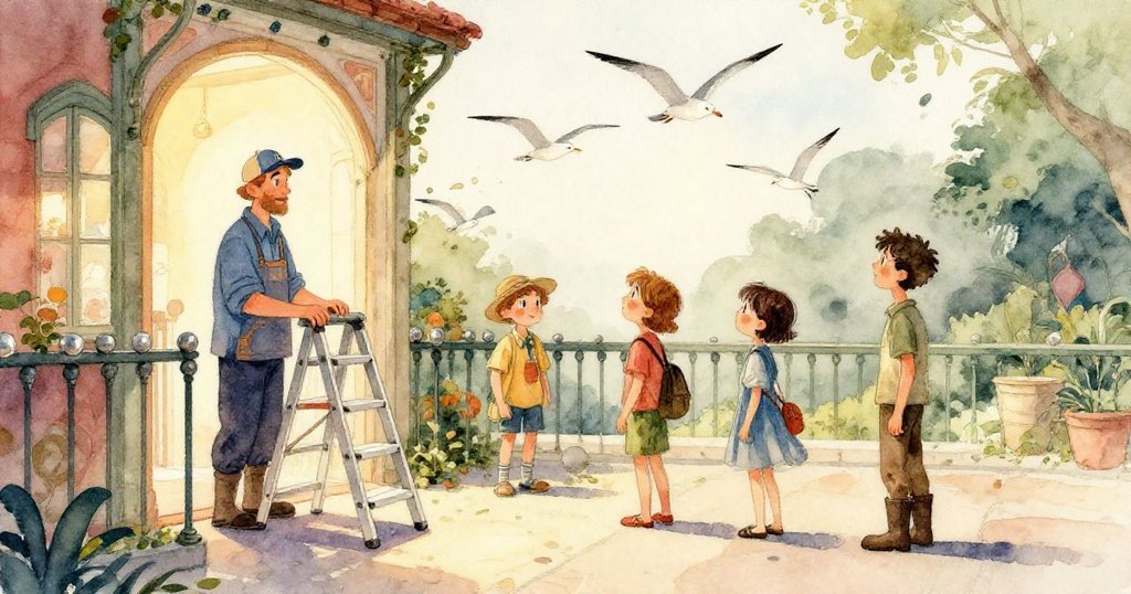 在近鏡中，一顆小螺絲從望遠鏡杠杆滑落滾動，細微卻蘊含魔法，展示動物園中每個不經意的奇妙瞬間。