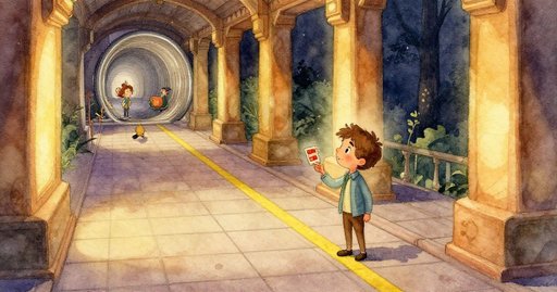 Circles Under the Ticket Machine