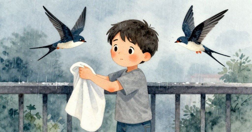 定格瞬間中，Zane細心提起毛巾保護生物，生物顫抖的羽翼和蒼白喉部流露出懸疑與憐憫，畫面靜謐卻充滿張力。