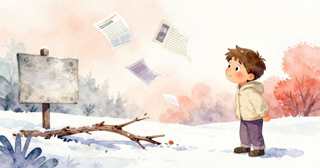 一根樹枝停留在半空中即將碰觸飄散的傳單，瑞德在背景中驚訝注視，瞬間定格充滿戲劇性與變化。