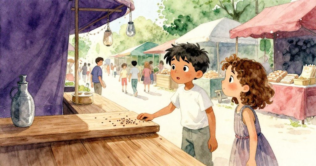 Reed與Delia在清理後的檯面前，神情滿懷希望，攜手展望未來市場新篇章，溫馨氛圍濃厚。