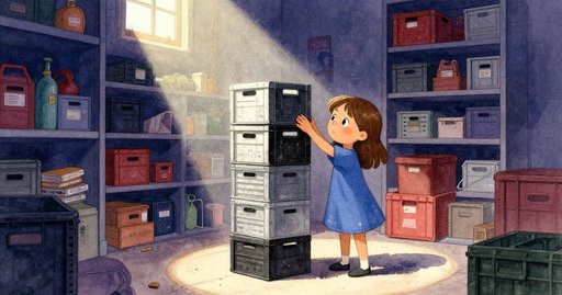 A Single Step from Three Crates