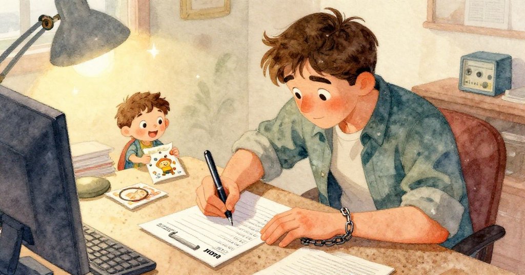 包裹與潮濕表格近拍細節，輕柔花瓣點綴周圍，象徵堅持與轉變，故事進入寓意高潮與結尾，畫面充滿詩意。