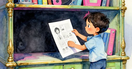 Corner Bent on a Library Book