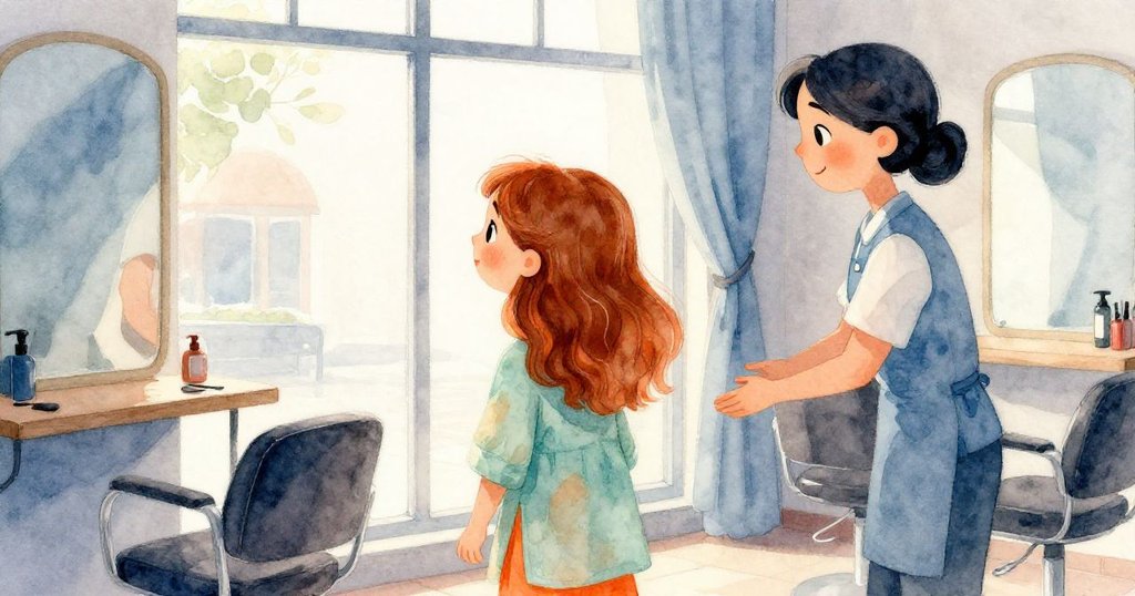 Hope 緩步走向大窗戶，外面自然光輝映室內，Ruby 的身影隱約交織著室內外和諧氣氛。