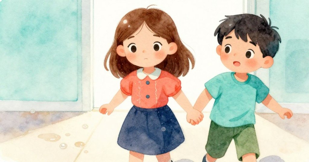 餵食秀結束後，格蕾塔與賽斯平靜離去，地上留有微濕痕跡，呈現寧靜溫暖的結局。