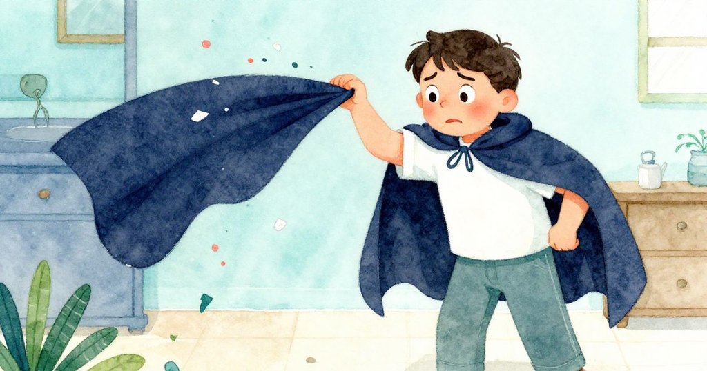 布拉姆因肘部意外觸碰披風而使髮屑飛散，神情顯露出些許挫折與堅毅，動態表達內心掙扎。