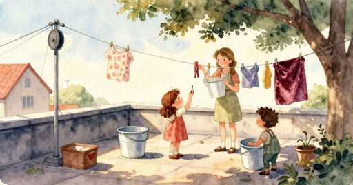 Shadow Under the Clothesline