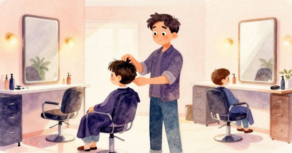 Wade完成理髮後站在一旁，看著下一位客人進入，理髮店中烘乾機低吟聲中展現溫暖圓滿結局。