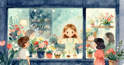 Ribbon Over Two Tulips