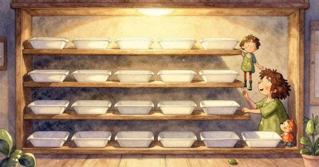 奧莉芙細緻的手指輕觸起霧氣朦朧的玻璃，水珠在微光中閃爍，傳遞出她專注與驚奇的情感。