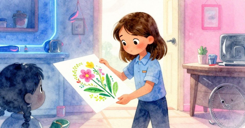 瑟雅小心將半成品移向冷卻區,動作中流露溫柔與希望,象徵著作品交付新階段,故事步入尾聲。