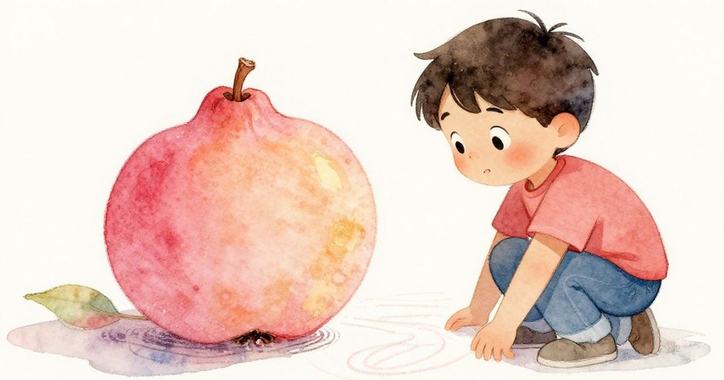 故事尾聲中，特洛伊靜心取回粉筆碎片，細膩修復消逝的果形，溫柔結局展現創意與堅持。