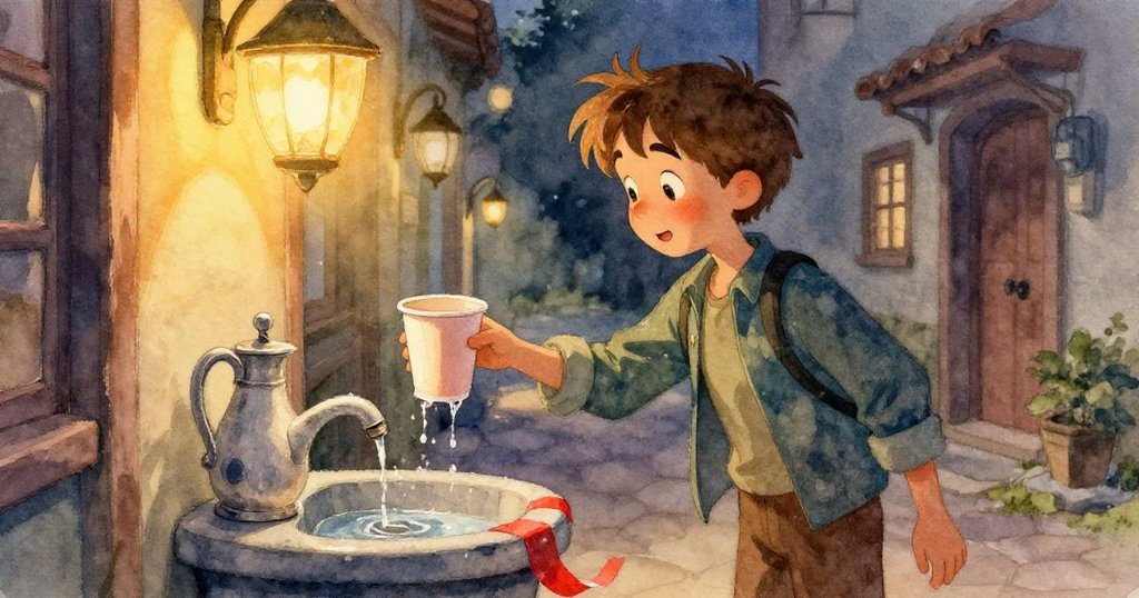 壁虎從窗台躍起，驚擾螞蟻散開並碰滑塑料小豹，旁邊海報靜臥，場景充滿動靜對比。