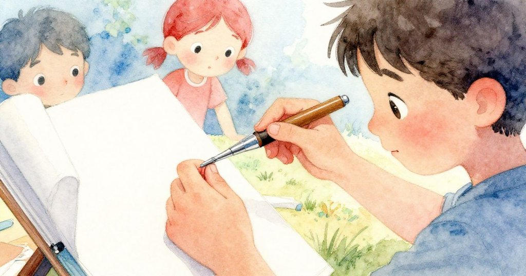 Blake 小心取出鋁製工具，專注於細節，背景柔和戶外光線，畫面集中呈現手工藝過程。