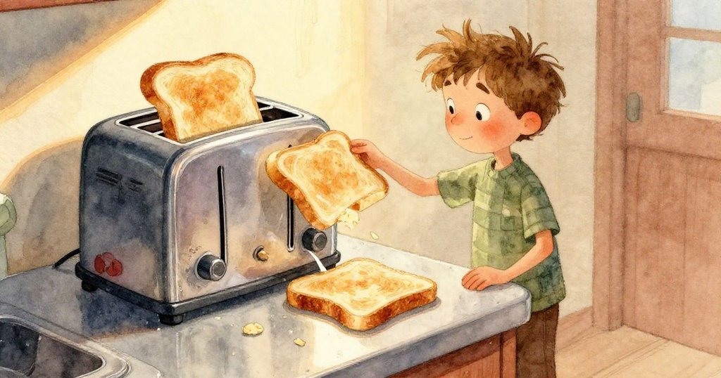 Finn專注的小手輕輕提起搖晃盤堆中的陶瓷盤,濕潤台面上映出溫暖燈光,動作細膩而專注。