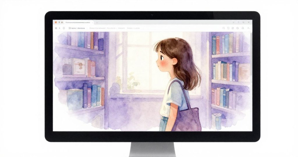 萊拉凝望著漸淡的螢幕文字，背景中淡藍燈光映照她充滿驚訝與失落的側臉，營造記憶般溫柔氛圍