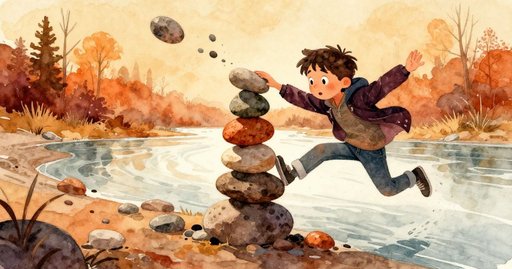 The Curve in the River Stones