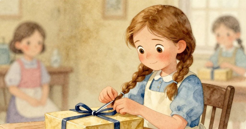 Opal專注地用海軍繩與金屬線編織包裝，回憶般的古典色調映出過往印記。