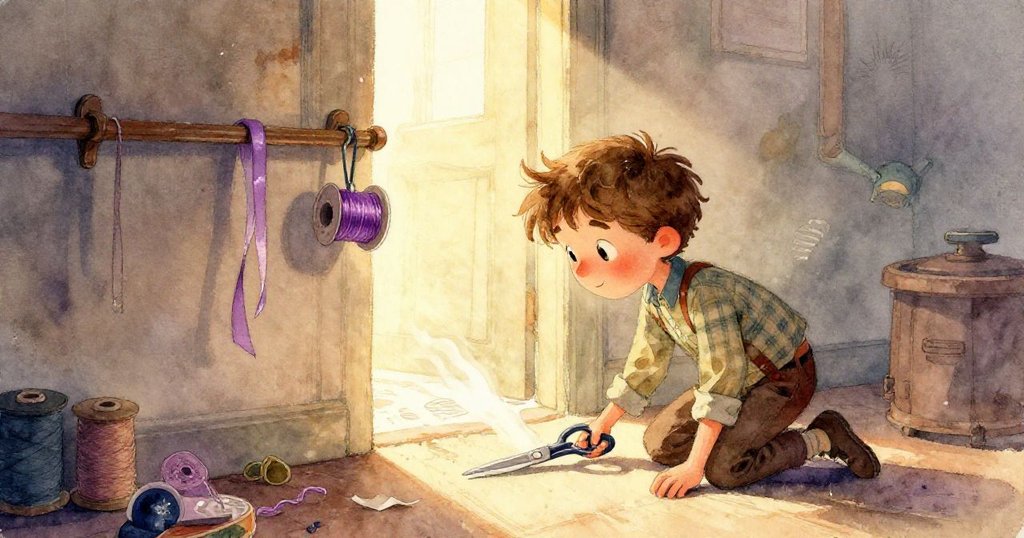 在濕潤架子的背景中,Seth伸出手小心拉扯淺色線軸,細膩的滴水映襯他的專注神情。