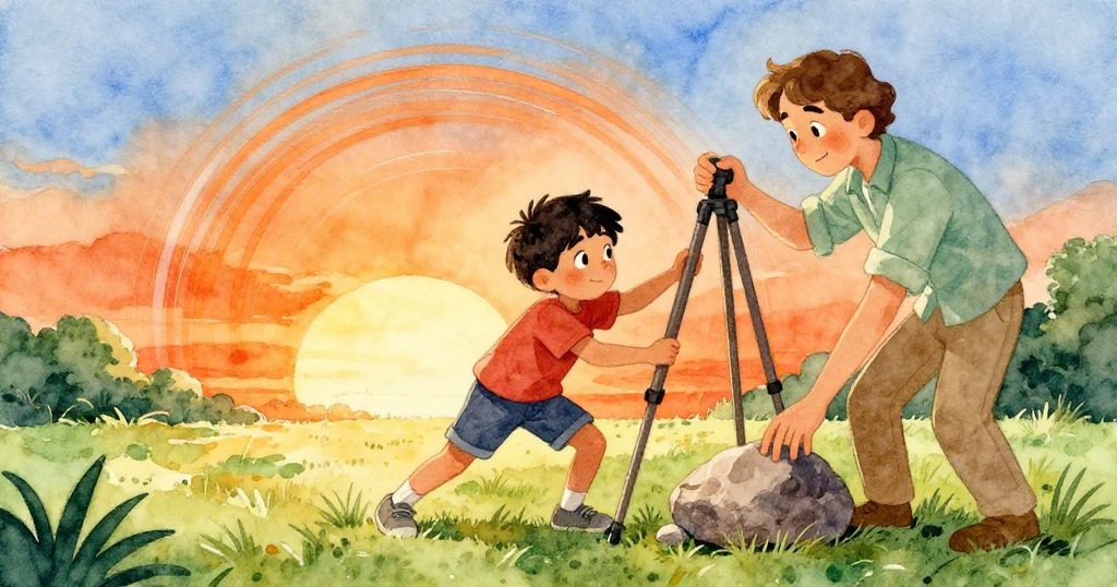 Hector 快速支撐腳架, Seth 機智放置石塊穩固, 戶外緊張瞬間充滿生動奔放色彩流動