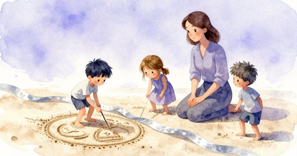 最終畫面展現銀色水帶穿過消逝沙畫,Faye、Owen、Hugo與Mom凝望沉思,表現出創造與短暫美景的哲理。