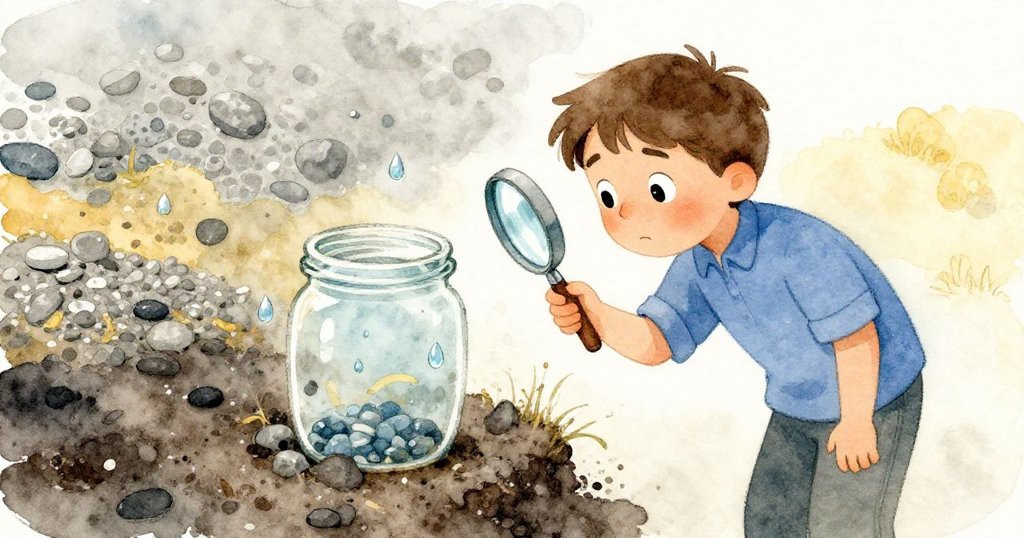 從上方俯瞰，Reed運用放大鏡仔細檢查罐內凝露細節，展示準備細膩與挑戰並存的工作環境。