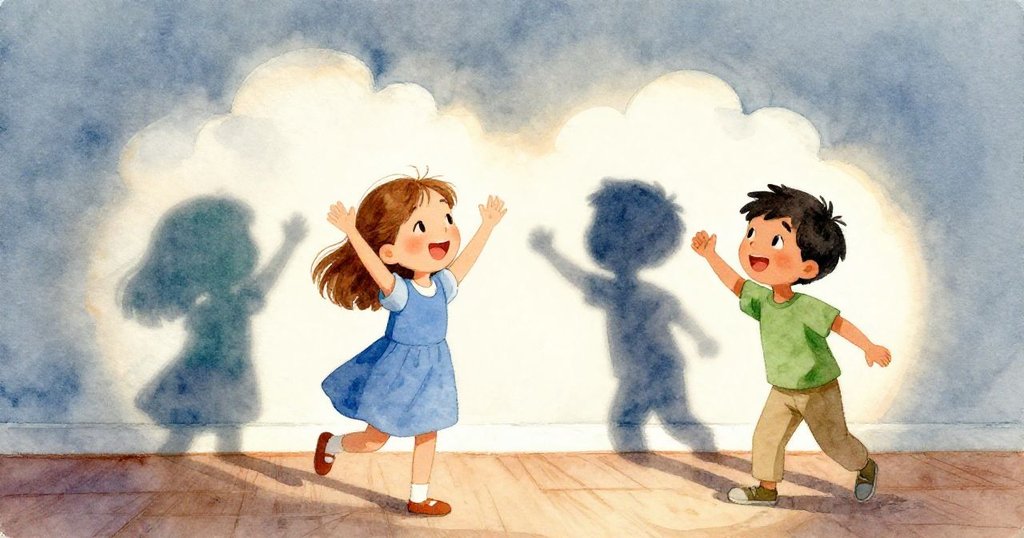 當雲彩輕掠過窗外短暫遮蔽光線後,Vera與Orson滿懷喜悅欣賞重新清晰的剪影,笑容溫暖滿滿。