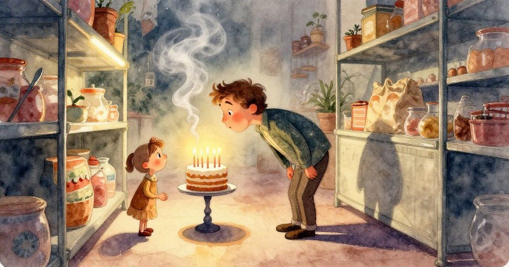 Marco伸手調整購物車籃子，其手部動作專注，近景呈現地面碎瓷磚與購物車輪，細節清晰豐富。