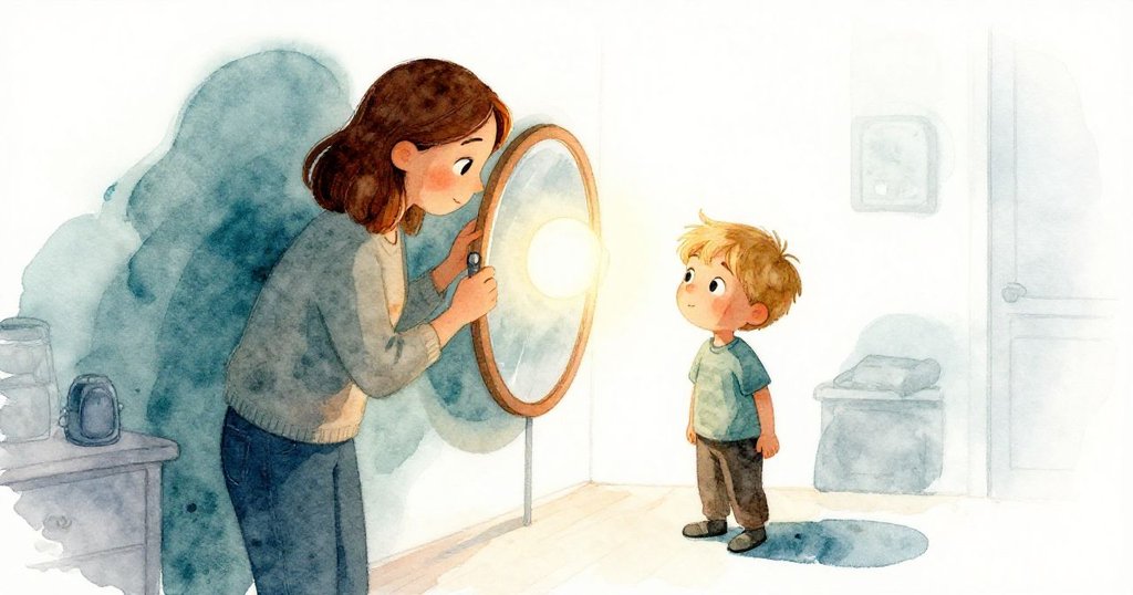 珍妮特與萊爾協力將光環定格在卡片中央,燈光穩定明亮,臉上流露寬慰,室內氣氛溫暖,暗示續篇將至。