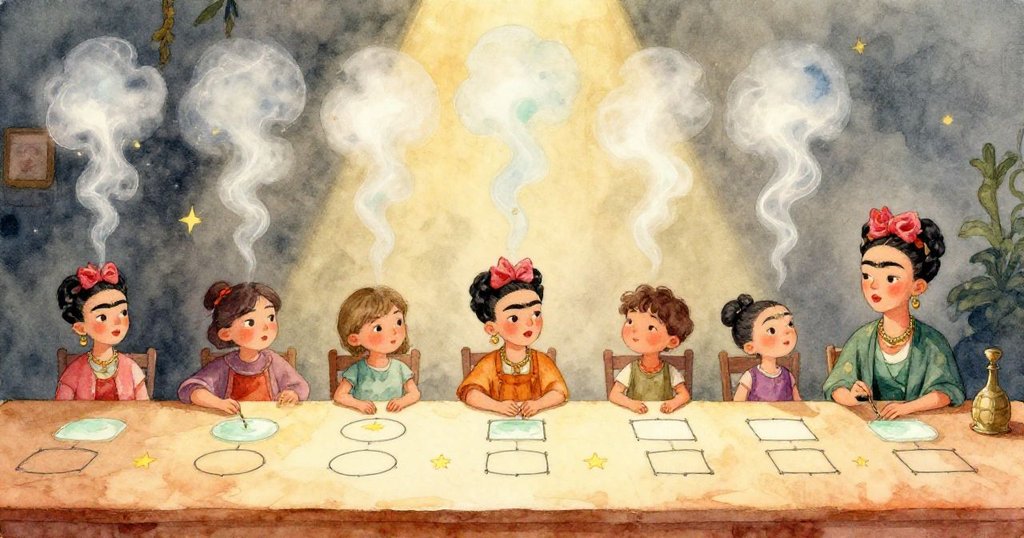 一隻小蜜蜂輕觸泡沫薄膜，滑落彩虹水珠，帶來溫馨結局與自然互動的詩意美感。