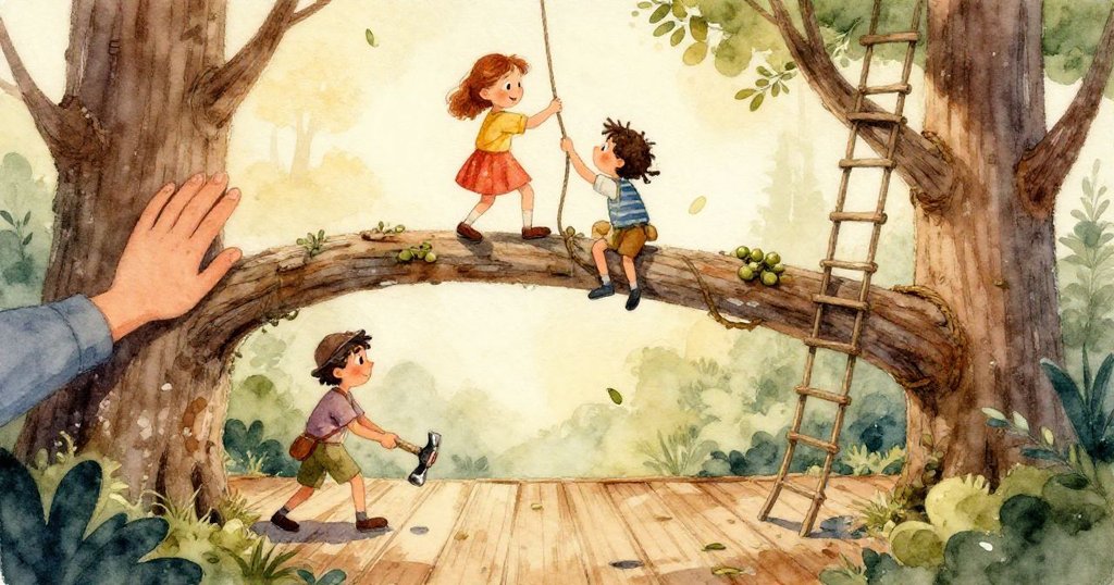 中午陽光下，草藥藥劑錫罐安放在溫暖木板上，藥液順著繩子滴下，背後隱約可見喬納斯在工作