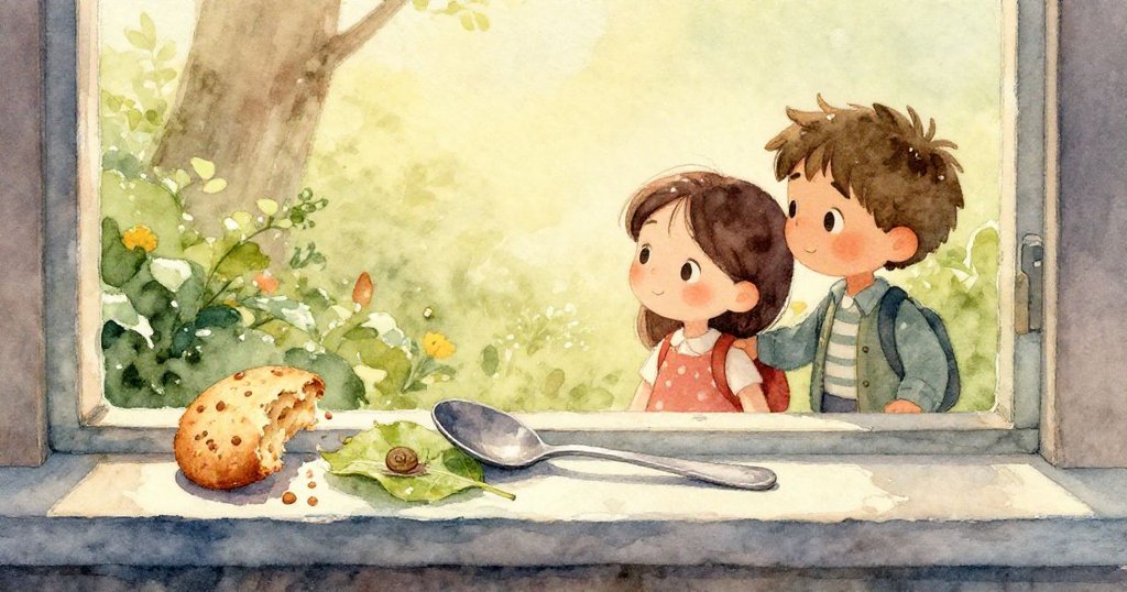 奧托與諾艾米輕觸霧面玻璃，指尖留下微顫的水痕，溫暖燈光中流露出細膩情感