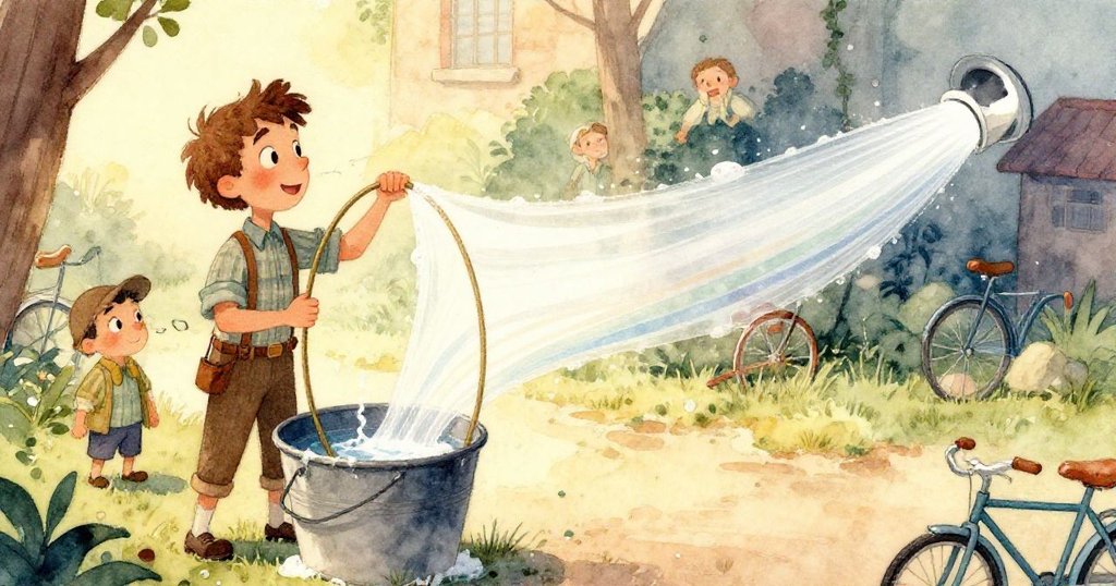 布雷克創作的皂膜特寫展現彩虹般光澤與細膩水珠，充滿魔幻與細膩感，推動故事發展。