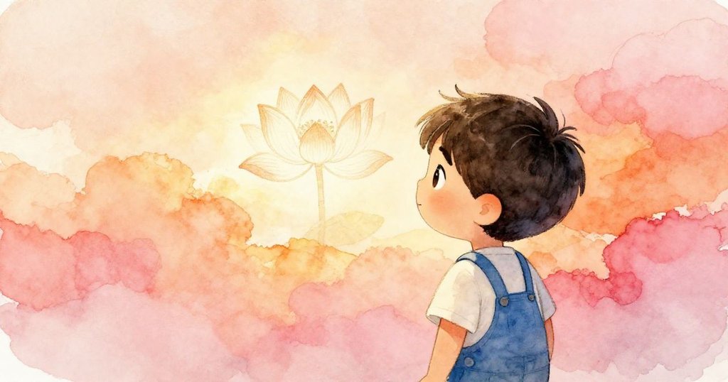 克魯斯滿足地凝視完成畫作,柔和光線襯托下緩步退場,溫馨告別一天充滿創意的時光。