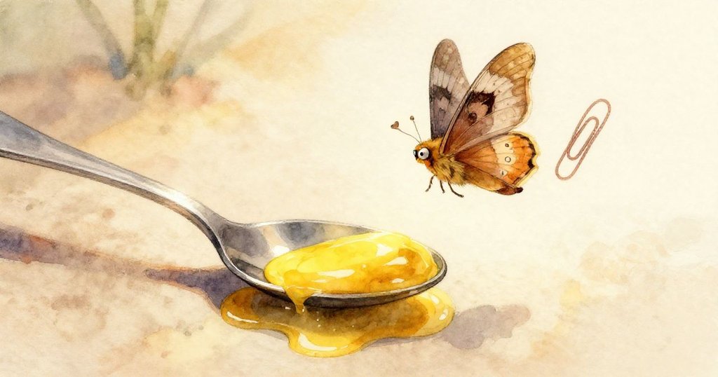 Winona小心操作著杯中混合黃綠色油漆，手持工藝棒細節清晰，桌上散落著畫具，氣氛專注而溫柔。