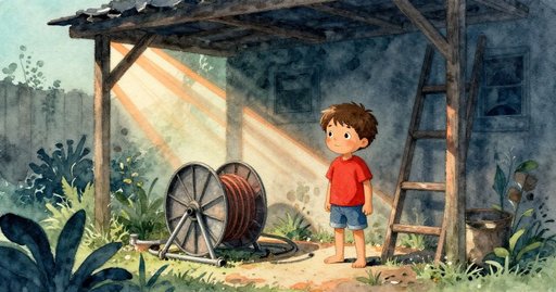 Glare, Gravel, and the Uncoiled Hose