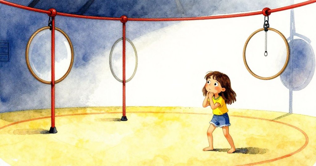 最終畫面中,Willa在室內場地調整姿勢,見證雙環轉盤與滑向牆邊的夾子,暗示著更多趣味挑戰。