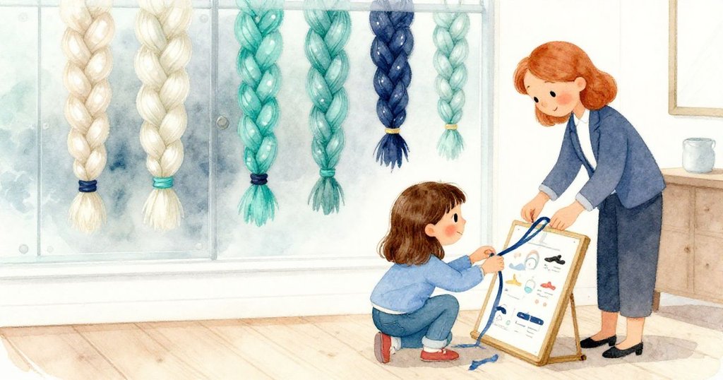 Sara蹲下整理絲帶，Hazel協同復位櫃檯，霧氣消退後玻璃展露杏色辮子，現出寧靜而富有詩意結局。