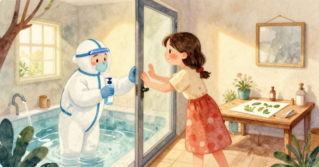 橡膠蛇玩具在木質滑道上滑動，水流映出細緻反射，畫面沖突展現動態與質感