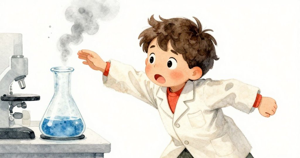 凱恩決心調整體位和肩膀以擋住冷風,專注注視藍色染劑在玻璃中上升,展現出堅毅與創意