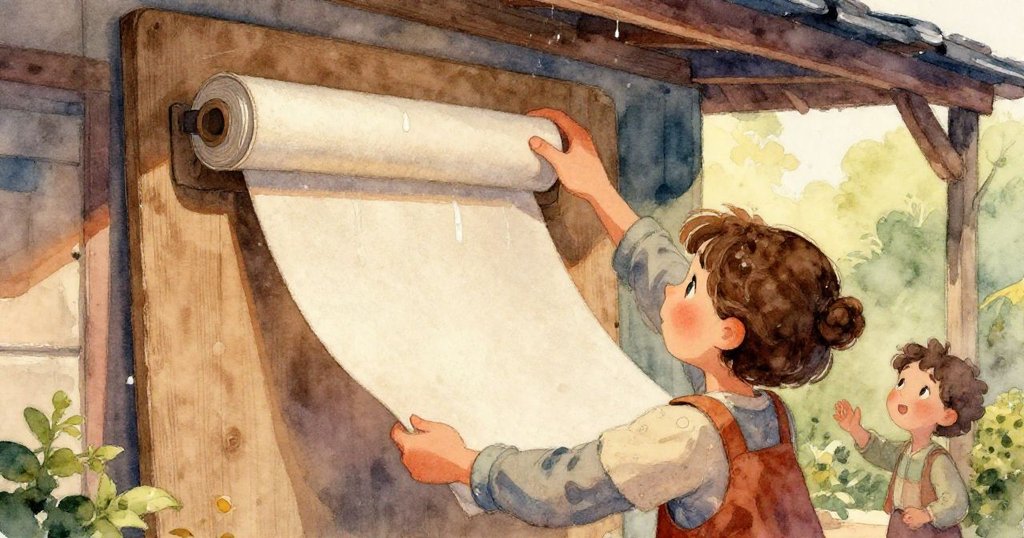 Mabel 緊鎖工作夾具，面部表情顯露堅毅與焦慮，近鏡頭展現手部細節及加熱木材紋理，氣氛張力十足。