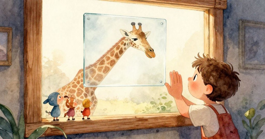 窗戶上雨滴扭曲畫面,轉化出動感圖案與字母,藝術與自然交融呈現夢幻氛圍。