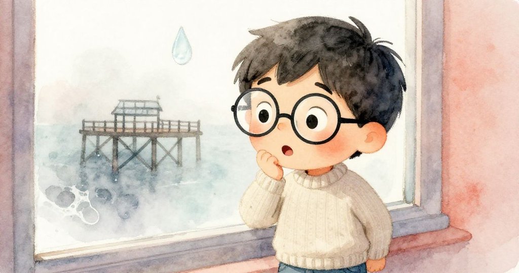 約克的近照展現出驚訝與關切，他注視著擾亂畫作的水滴，情緒細膩，故事逐漸發展。