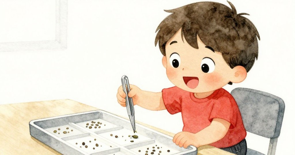 Reese細心用鑷子夾取最後一粒羅勒種子,臉上喜悅與堅定映照內心糾結。