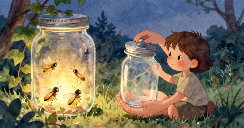 花園水管意外噴射出水弧擊中石獅，奇異的角度和扭曲空間中，Ivy靜觀發生的一幕充滿驚異。