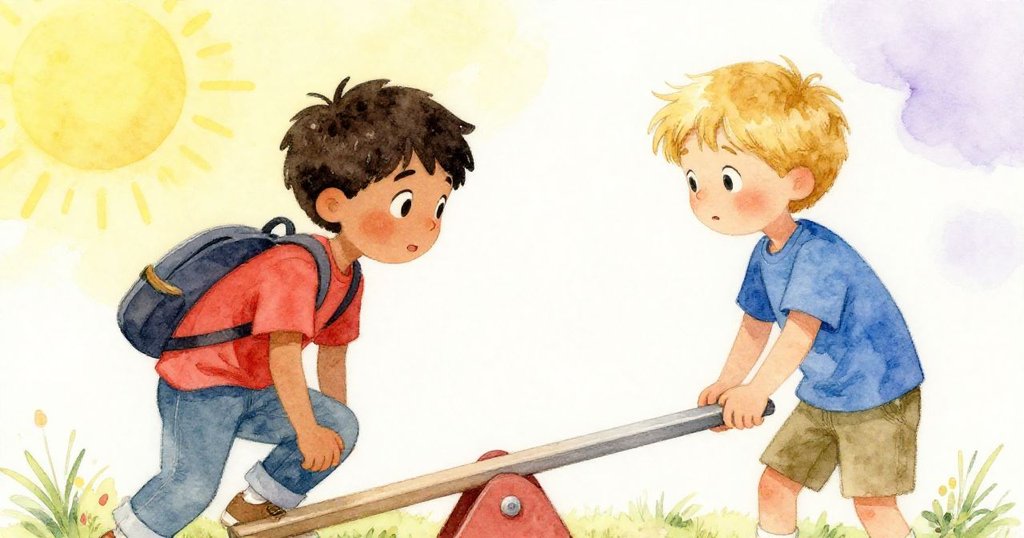 Zane額頭汗珠滴落，與Jude凝神協作調整搖搖板，臉上流露出專注與決心的堅毅神情。