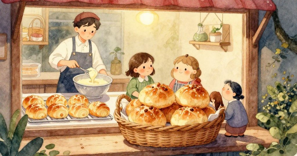 在樹蔭長椅下，小螞蟻排成行運送掉落的麵包屑，近距離細膩展現團隊合作與靜謐地面環境。