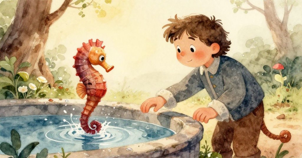 志工陽台上紙張散落, 一隻小鳥拍打翅膀, 水花四濺, 場景以傾斜視角呈現動感與活力.